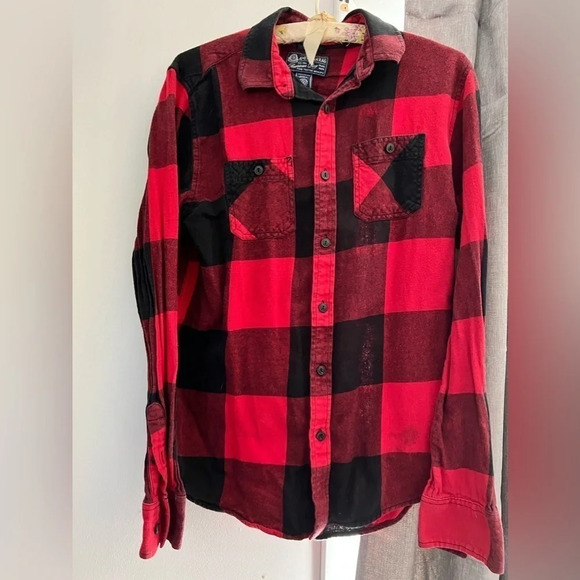 American rag mens plaid button up shirt - Picture 2 of 5